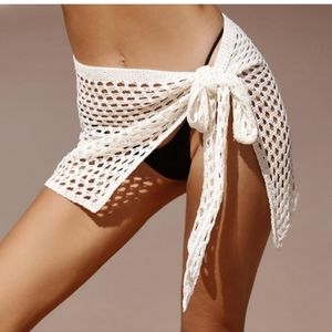Mini Crochet Sarong Beach Cover Up